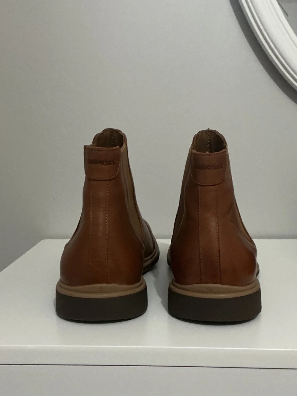 Men's Chukka Chelsea Boot in Cognac Brown Leather